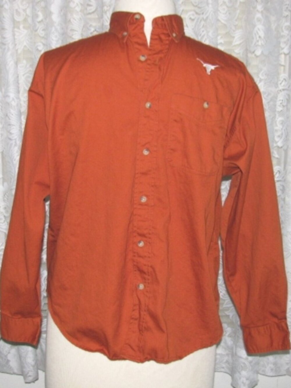 Men's BURNT ORANGE Cotton Khaki SHIRT Size XL University Co-Op